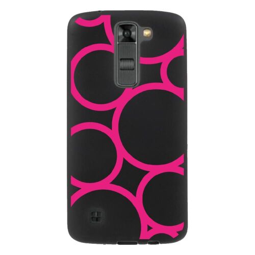 Coque souple pour LG K7 avec impression Motifs ronds fushias