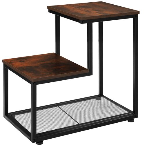 Table d'appoint Halifax - bois foncé industriel