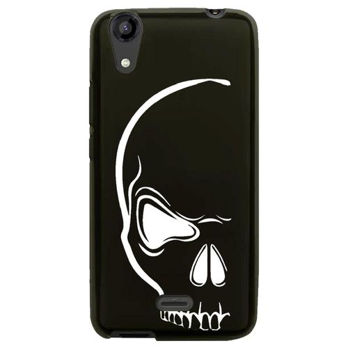 Coque Souple Pour Lg Bello Ii Avec Impression Motifs Crâne Blanc