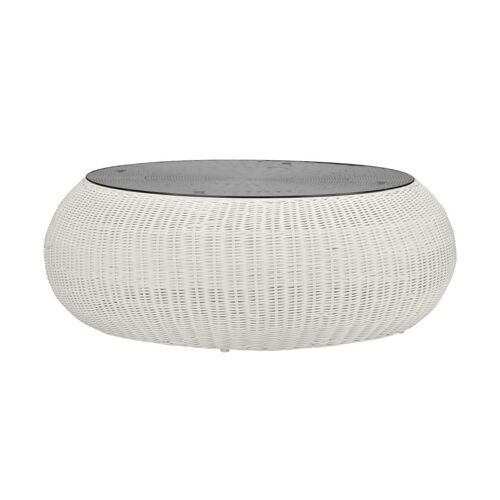 Table Basse De Jardin En Résine Tressée Écru - Whiteheaven
