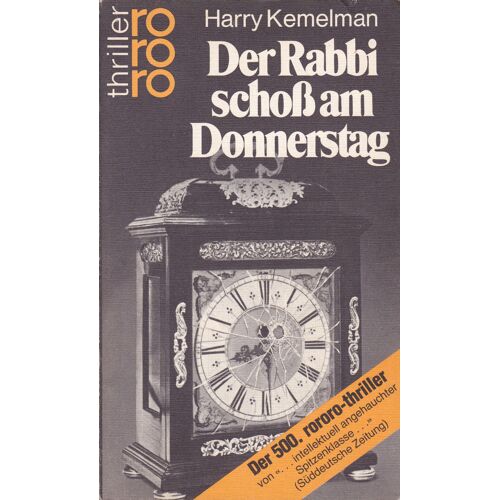 De Rabbi Schoss Am Donnerstag 