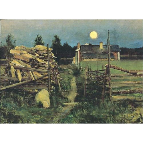 Belle Carte Pastale Neuve, "Misummer Moon", Ou Lune De Plein Été, Uvre De Eero Järnefelt, Peintre Finlandais, De La Mouvance Du "Nationalisme Romantique".