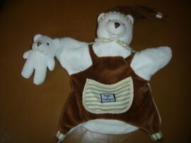 Doudou Marionnette Ours Marron Avec Bébé Doudou Et Compagnie