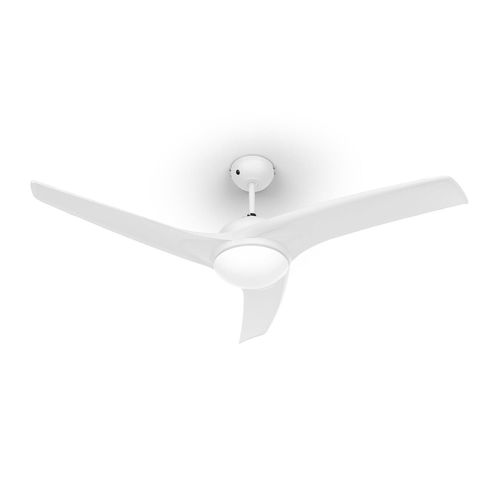 Klarstein Figo Ventilateur De Plafond 52'' 55w Plafonnier 2x43w Télécommande Blanc