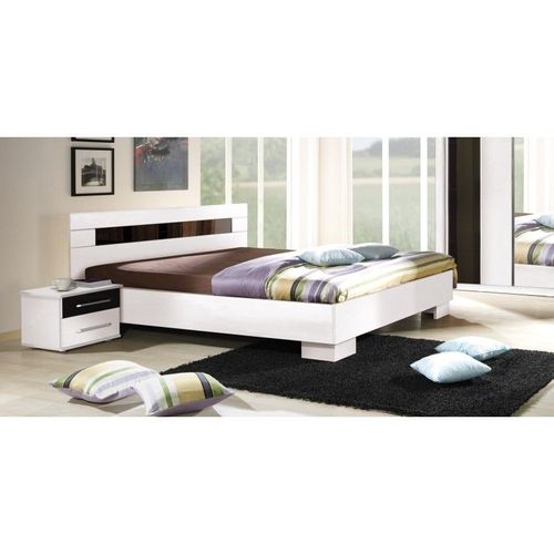 Lit Dublin Blanc 160 X 200 Cm, Idéal Pour Chambre À Coucher. Meuble Design