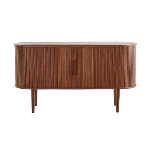 Buffet Vintage En Bois Foncé Noyer 2 Portes Coulissantes L138 Cm Epic