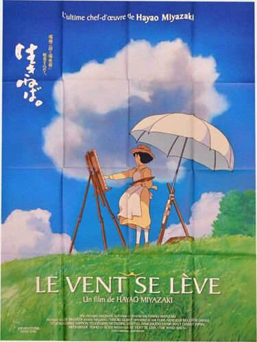 Le Vent Se Lève (Kaze Tachinu) -Véritable Affiche De Cinéma Pliée-Format 120x160 Cm-De Hayao Miyazaki Avec Hideaki Anno, Miori Takimoto, Hidetoshi Nishijima, Masahiko Nishimura, Keiko Takeshita - 2014