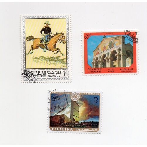 Sharjah- Lot De 2 Timbres Oblitérés Et Fujeira- 1 Timbre Oblitéré- Divers
