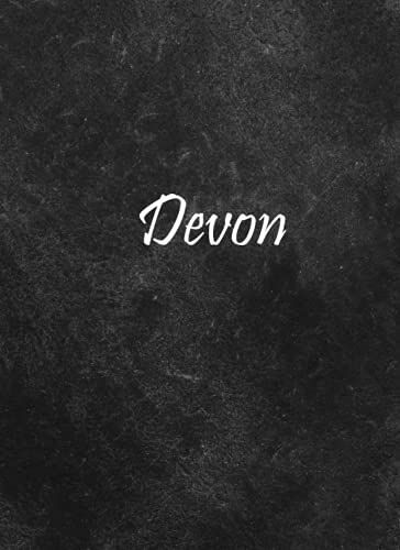 Devon: Personalized Name Notebook | Wide Ruled Paper Notebook Journal | For Teens Kids Students Girls| For Home School College | 8.5x11 Inch 160pages