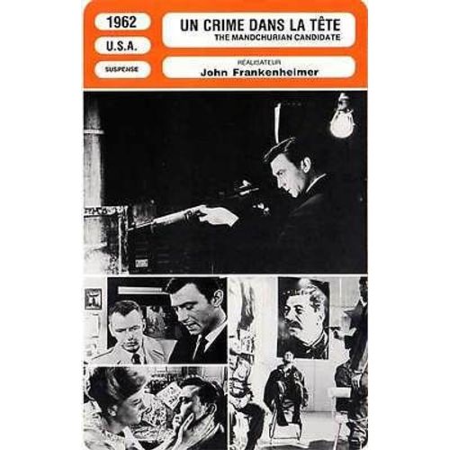Fiche Monsieur Cinema Un Crime Dans La Tête (1962)