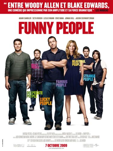Funny People - Véritable Affiche De Cinéma Pliée - Format 40x60 Cm - De Judd Apatow Avec Adam Sandler, Seth Rogen, Leslie Mann, Eric Bana, Jonah Hill, Jason Schwartzman, Ken Jeong,  Rza - 2009