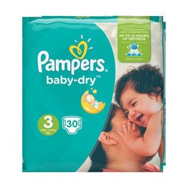 Pampers Baby-Dry Taille 3  5-9 Kg X30 Couches