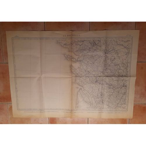 Carte La Rochelle N° 21 Levée Par Les Officiers Du Corps D'etat Major Publiée Par Le Dépôt De La Guerre En 1858