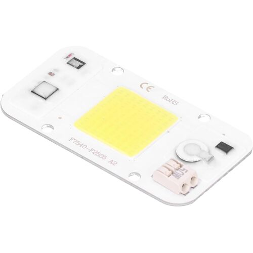 KAL-Puce Led, 20W / 30W / 50W Panneau De Lampe À Puce Cob Led 20W / 30W / 50W 220V, Whit/Lumière Chaude/Spectre Complet, Sans Soudure, Pour La Circulation/Paysage/Éclairage(Lumière Blanche 50W)