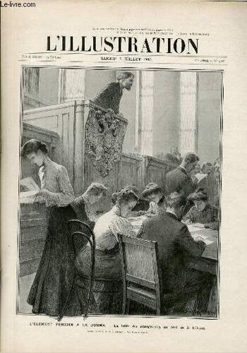 L'illustration Journal Universel N° 3306 - Gravures: L'élement Féminin À La Douma, La Table Des Sténographes Au Pied De La Tribune Par L.Sabattier - Les Danseuses Cambodgiennes À La ...