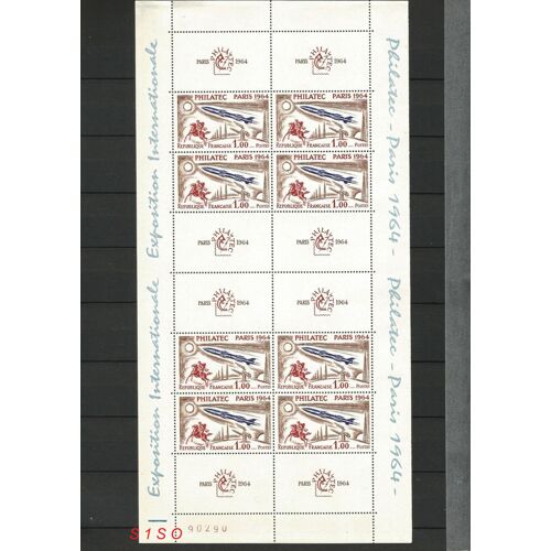 France Bloc Philatec 1964  Bf 6 B Numéroté Côte 330 Euros