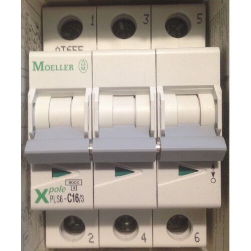 Moeller PLS6-C16/3-MW - 242949 - Disjoncteur 16A - C - 6kA - 3poles