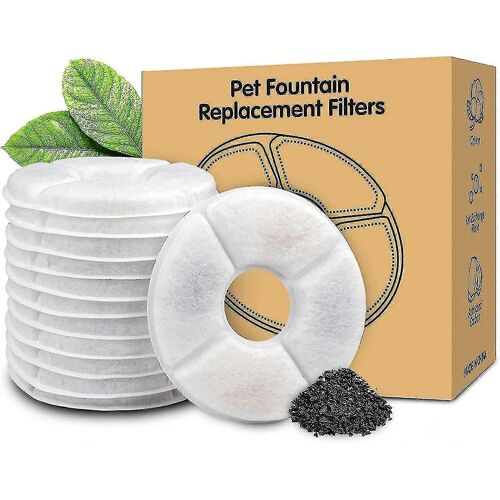 12 Filtres De Remplacement De Fontaine Pour Chat | Filtres De Fontaine D'eau Pour Animaux De Compagnie | Filtres À Charbon Actif