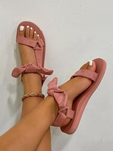 Sandales Plates Pour Femmes, Grande Taille, Chaussures , Corde De Chanvre, Ensemble De Pieds, Plage, Pantoufles Décontractées Pour L'extérieur,