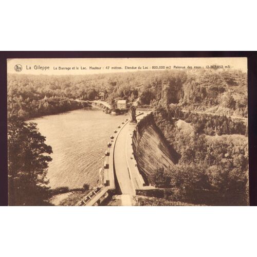 Cpa -La Gileppe - Le Barrage Et Le Lac