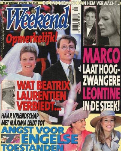 Weekend, Nr. 22, Mei 2001 (Inhoud: Opmerklijk ! Wat Beatrix Laurentien Verbiedt... Haar Vriendschap Met Maxima Leidt Tot, Angst Voor Engelse Toestanden...)