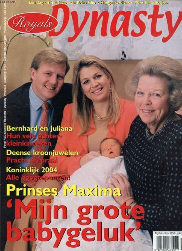 Dynasty (Royals), Jaarg. 4, Nr. 1, Jan.-Feb. 2004 (Inhoud: Prinses Maxima, 'mijn Grote Babygeluk'. Bernhard En Juliana, Hun Vele Achterkleinkinderen. Deense Kroonjuwelen, Pracht En Praal...)