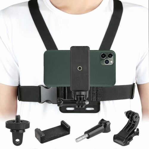 Harnais de poitrine Support de sangle de corps pour iphone Gopro Android