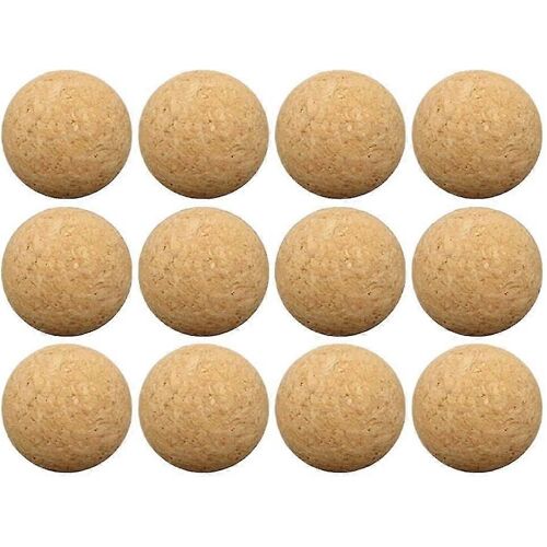 12pcs Boules de liège pour baby-foot, balles de liège naturelles très silencieusement (diamètre 36mm)