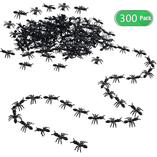 300 Pièces Fausses Fourmis Farce Plastique Fourmis Noires Bugs Blague Jouets Insectes Réalistes Pour Halloween Fête Favorise Accessoires De Décoration