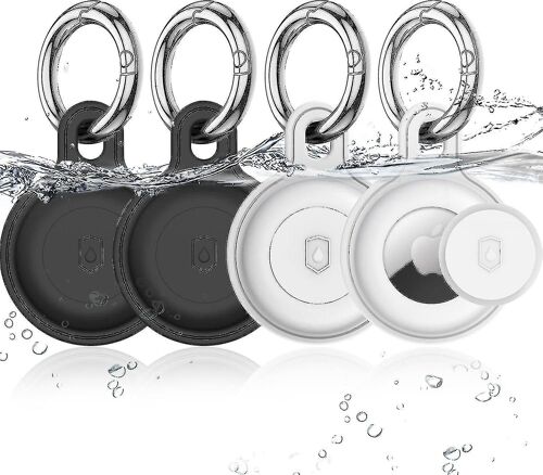 Étui Étanche Pour Porte-Airtag - Paquet De 4 | Housse De Protection En Silicone Pour Traqueur Gps Air Tag | Idéal Pour Les Bagages, Les Clés