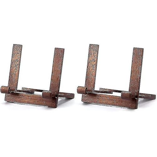 2 Packs Support d'affichage en bois Porte-plaques Chevalets Cadre d'image Support pour cartes Photos Photo Plaques décoratives ?uvres d'art