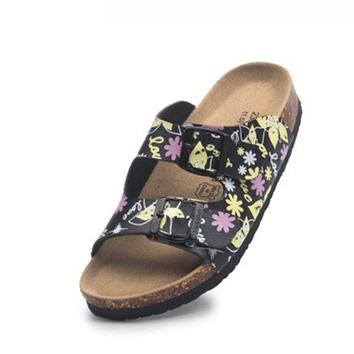 Sandales Décontractées Double Boucle Pour Hommes Et Femmes, Nouvelle Mode D'été, Pantoufles Plateforme En Liège, Amoureux Unisexes, Extérieur, Diapositives De Plage De Couleurs Mélangées