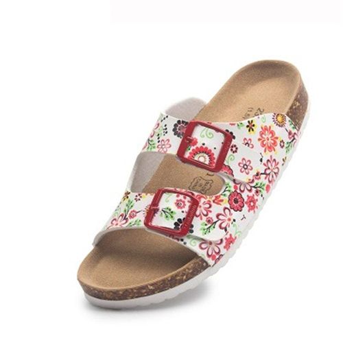 Sandales Décontractées Double Boucle Pour Hommes Et Femmes, Nouvelle Mode D'été, Pantoufles Plateforme En Liège, Amoureux Unisexes, Extérieur, Diapositives De Plage De Couleurs Mélangées