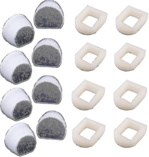 16 Pack de préfiltres en mousse et filtre compatible avec Drinkwell Fountain Inox 360 Avalon