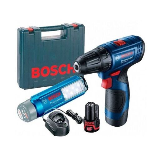 Bosch - Perceuse visseuse ? batterie 12V 2,0Ah Li-Ion GSR120-LI avec lampe ? batterie GLI 12V-300 - 06019G8004 Bosch Professional