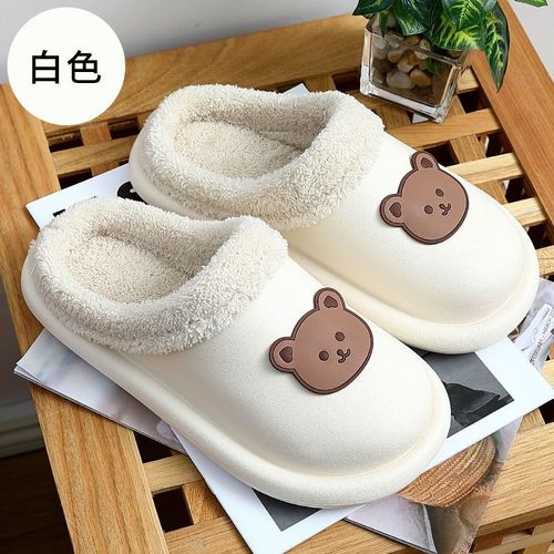 Pantoufles Ours D'intérieur Chaudes Et Moelleuses Pour Femmes, Plate-forme Eva,tanche, Maison De Soleil Décontractée, Kawaii, Hiver