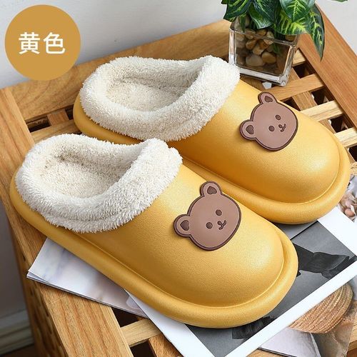 Pantoufles Ours D'intérieur Chaudes Et Moelleuses Pour Femmes, Plate-forme Eva,tanche, Maison De Soleil Décontractée, Kawaii, Hiver