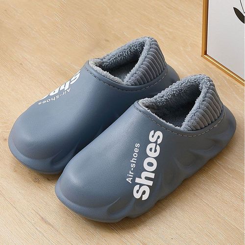 Pantoufles Eva Imperméables Et Chaudes En Peluche Pour Femmes, Chaussures De Maison Antidérapantes Semelle Souple En Coton, Pour Couple, Hiver