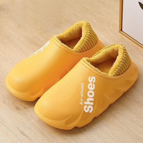 Pantoufles Eva Imperméables Et Chaudes En Peluche Pour Femmes, Chaussures De Maison Antidérapantes Semelle Souple En Coton, Pour Couple, Hiver