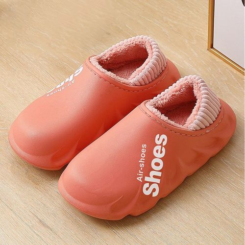 Pantoufles Eva Imperméables Et Chaudes En Peluche Pour Femmes, Chaussures De Maison Antidérapantes Semelle Souple En Coton, Pour Couple, Hiver