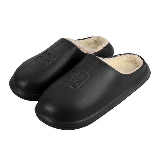 Pantoufles En Peluche Imperméables Pour Hommes Et Femmes, Sabots Chauds En Fourrure Eva, Pantoufles De Maison, Chaussures De Sol D'intérieur Pour Femmes