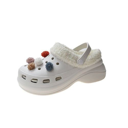 Pantoufles En Fourrure Pour Femmes, Chaussures Chaudes, Enfiler, Mignonnes, En Peluche, Sabots En Coton, Chaussures D'extérieur, Automne Hiver