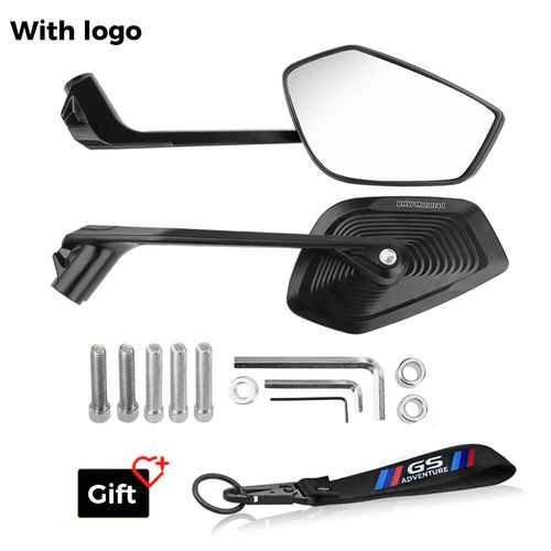 Rétroviseur Latéral En Aluminium Pour Moto Bmw,Accessoire Pour Modèles R1250gs Lc Runder Gs F900r Gravi Gs S1000r R1250rs F900poly C400x/Ight,2024 - Type Black Cnc With Logo