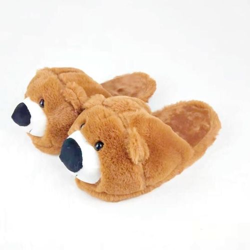 Pantoufles En Coton Pour Femmes, Jolies Pantoufles De Dessin Animé Ours En Peluche, Arc-en-ciel, Diapositives Chaudes Colorées, Chaussures D'intérieur Ours Mignon, Diapositives En Fausse Fourrure Pour Filles