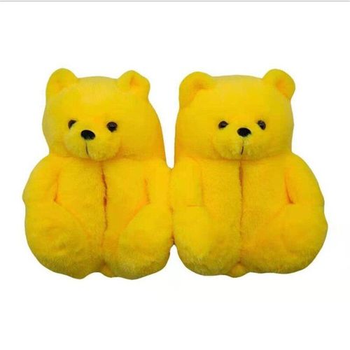 Pantoufles En Coton Pour Femmes, Jolies Pantoufles De Dessin Animé Ours En Peluche, Arc-en-ciel, Diapositives Chaudes Colorées, Chaussures D'intérieur Ours Mignon, Diapositives En Fausse Fourrure Pour Filles