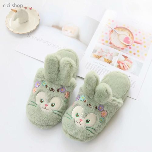 Pantoufles D'intérieur Pour Fille, Lapin Stella Mignon, Maison, Antidérapantes, En Coton, Imperméables, Fond En Caoutchouc