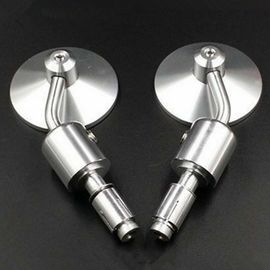 Rétroviseur Universel En Aluminium Cnc Pour Moto,Bout De La Barre De Poignée 3 "",Rétroviseurs,Kawasaki,Yamaha,Honda,Suzuki,Moto Chopper - Type Argent