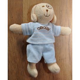 Doudou Peluche Chien Okaïdi H 23 Cm
