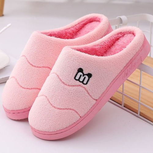 Pantoufles D'intérieur Chaudes Pour Femmes, Chaussures En Coton Doux, En Peluche, Antidérapantes, Pantoufles De Maison Pour Hommes, Diapositives Pour Chaussures De Chambre Coucher