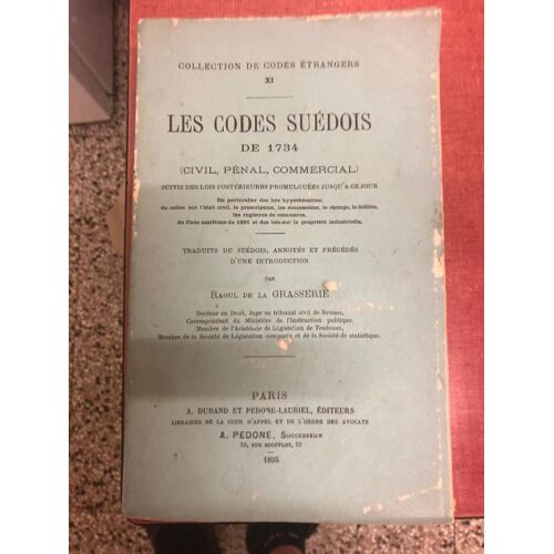 Les Codes Suédois De 1734